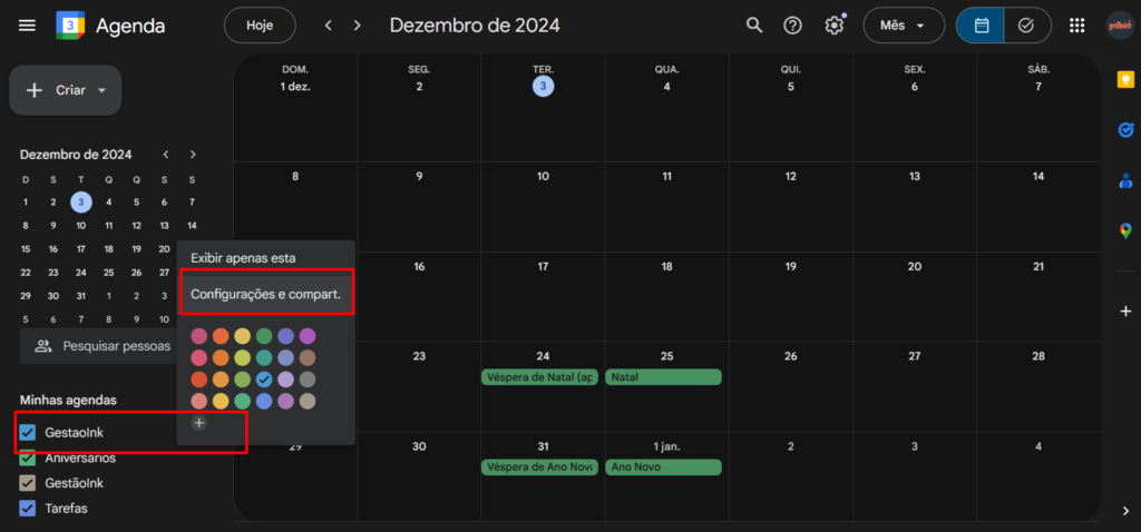 Como Integrar a Agenda do GestãoInk com o Google Agenda 2025