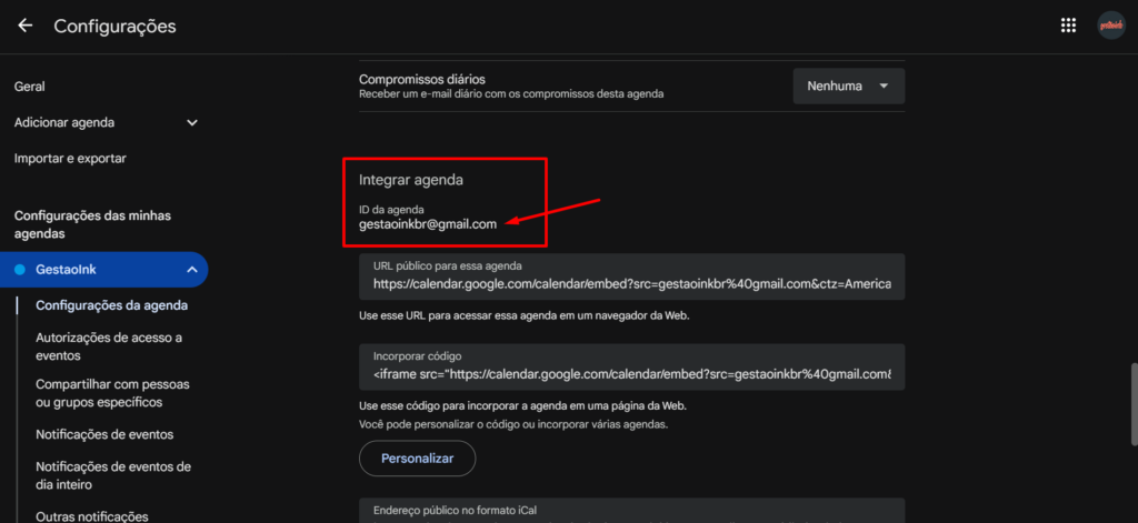Como Integrar a Agenda do GestãoInk com o Google Agenda 2025
